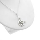 Image 2 of Silver pendant of a tennis racket with a tennis player