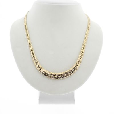 Image 1 of Gold gourmet link necklace | 45 cm