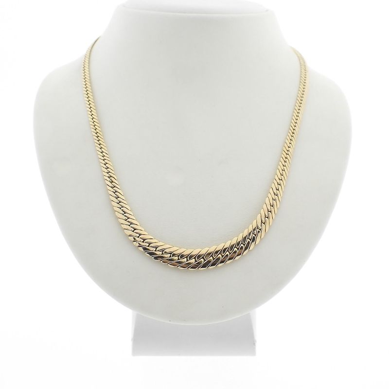 Image 1 of Gold gourmet link necklace | 45 cm