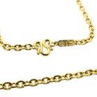 Image 6 of Exclusive gold anchor link necklace with traditional S-clasp in 24 kt.