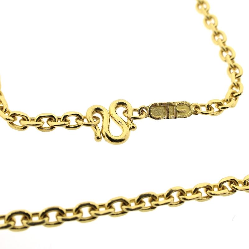 Image 6 of Exclusive gold anchor link necklace with traditional S-clasp in 24 kt.