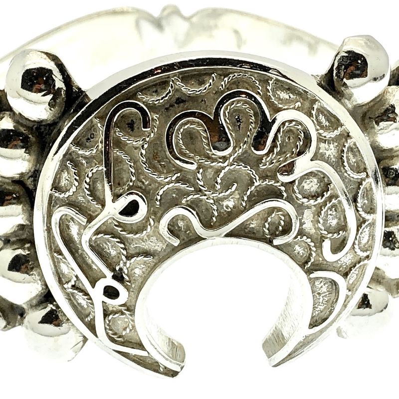 Image 7 of Silver wide bohemian bracelet | Ø 63 mm