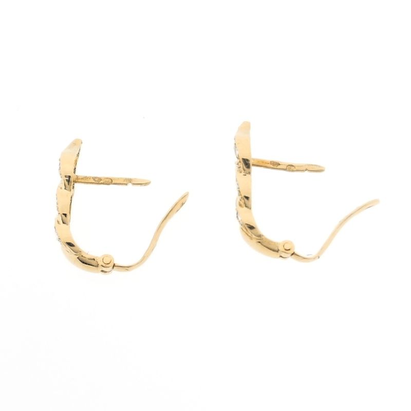 Image 7 of Gold stud earrings with zirconia