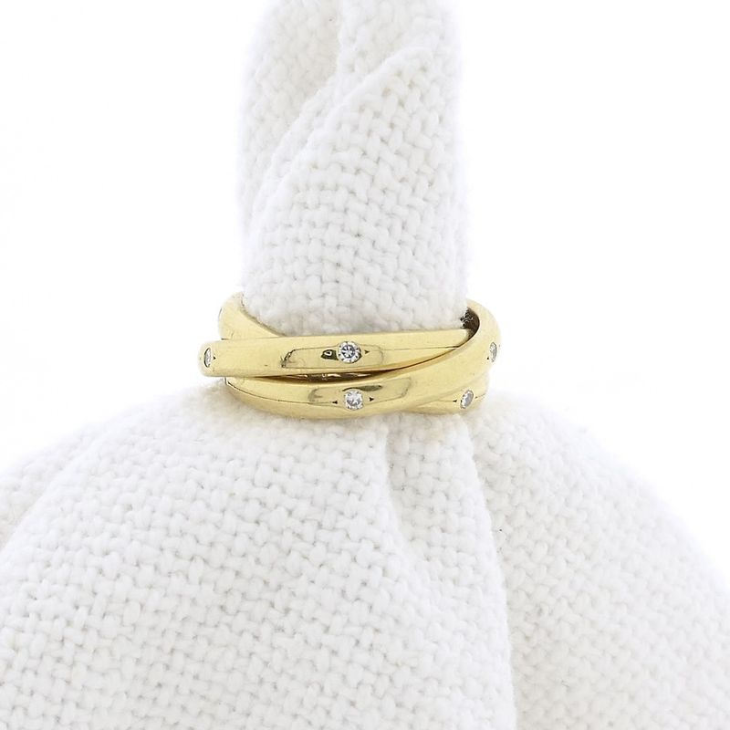 Image 3 of 18-karat gold trinity ring with 0.225 ct. diamond | Cartier