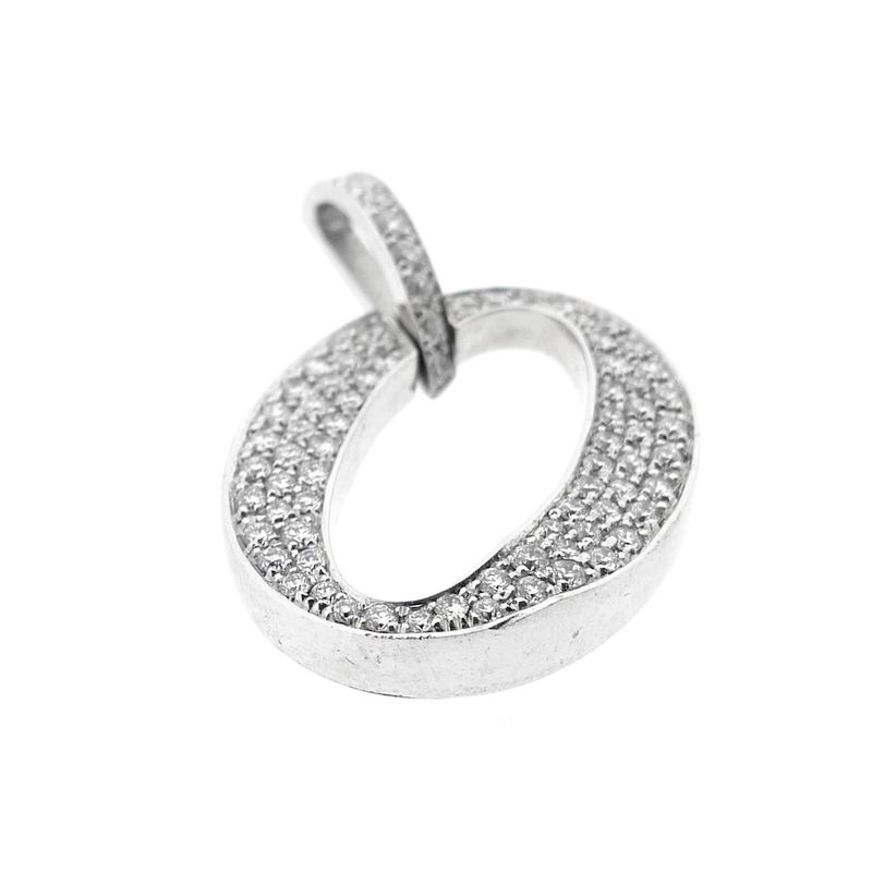 Image 7 of White gold pendant with diamonds; 0.83 ct.