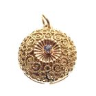 Image 1 of 18-karat gold filigree pendant with sapphire | Brevetto