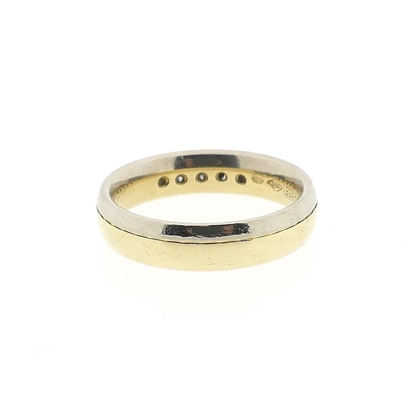 Image 3 of Two-tone gold ring with diamond; 0.20 ct.