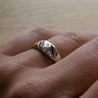 Image 7 of Two-tone gold ring with diamond; 0.15 ct.