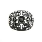 Image 1 of Large silver brooch | Floral design