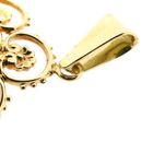 Image 4 of Vintage Floral Gold Pendant with Carnelian