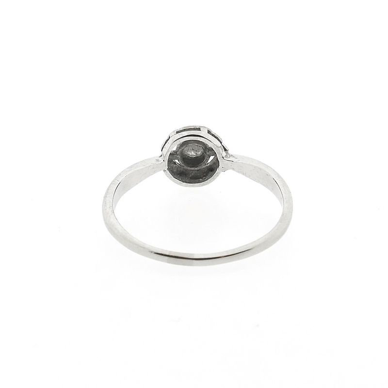 Image 4 of Vintage white gold solitaire ring with diamond | 0.07 ct.