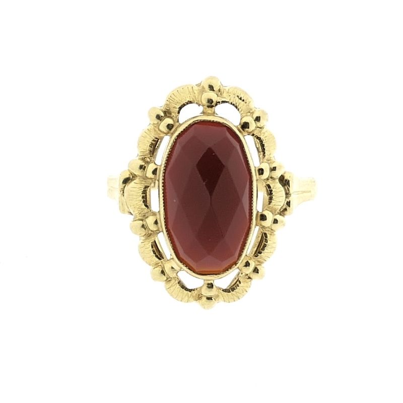 Image 7 of Gold ring with carnelian