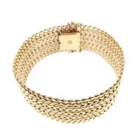 Exclusive; wide gold ladies bracelet | 17.5 cm