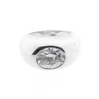 Image 2 of Wide silver ring with zirconia