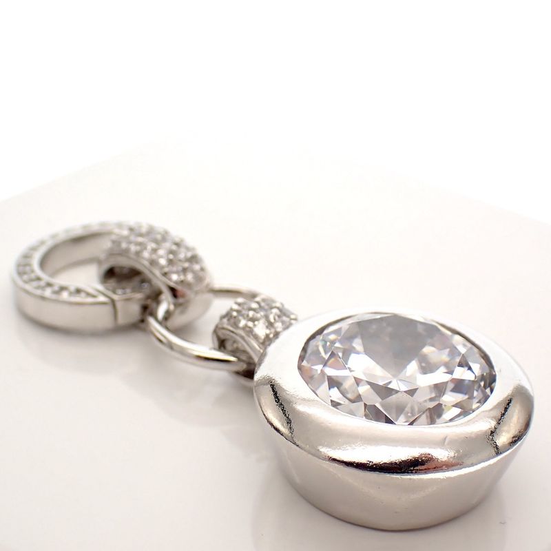 Image 3 of Zinzi silver pendant with zirconia