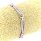 Image 7 of Forever Knots® Lilac Satin Bracelet with Silver Link