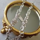 Image 2 of Silver playful anchor link necklace; BIBA | 43-46 cm