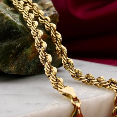 Image 2 of Twisted Gold Chain Necklace | 46 cm