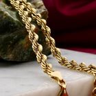 Image 2 of Twisted Gold Chain Necklace | 46 cm