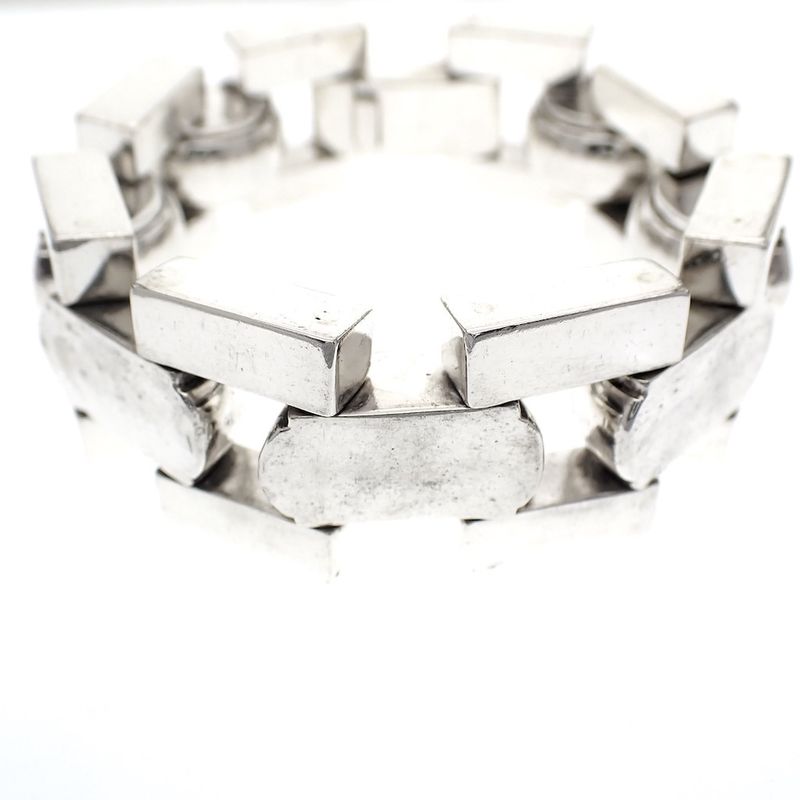 Image 1 of Solid silver bracelet.