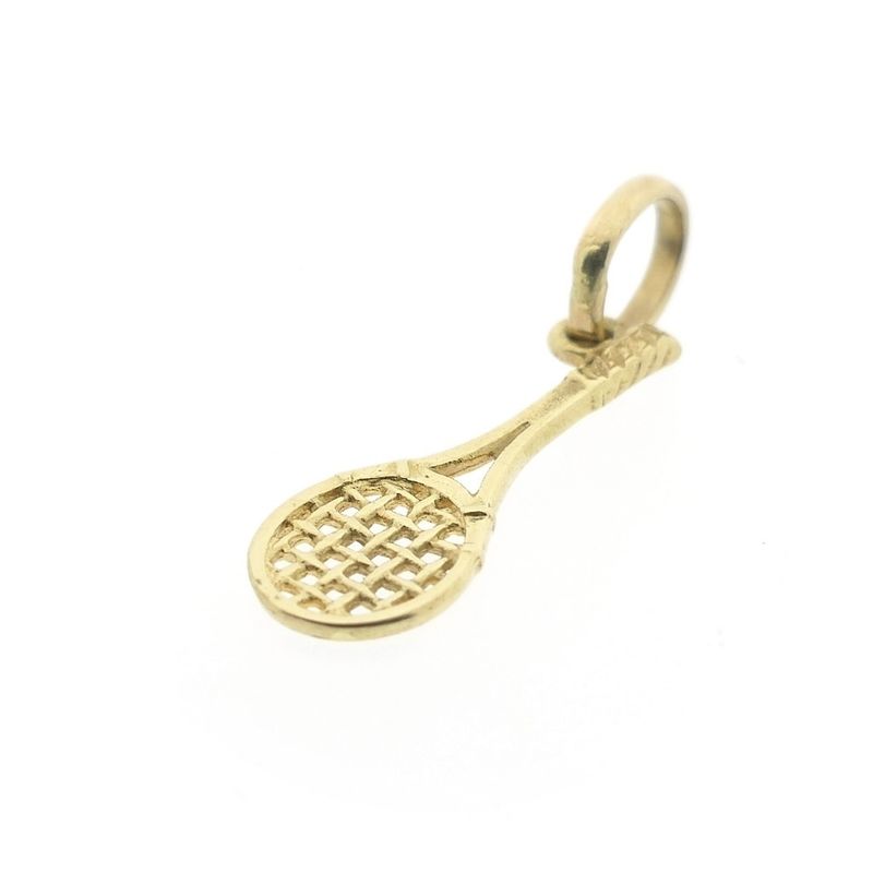 Image 9 of Gold pendant/charm of a tennis racket
