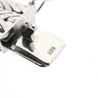 Image 7 of White gold herringbone link bracelet