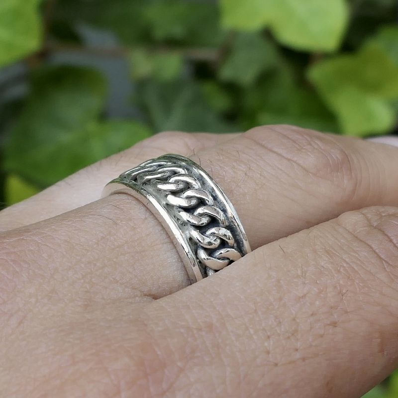 Image 7 of Silver wide men's ring