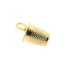 Image 2 of Gold minimalist pendant of a thimble