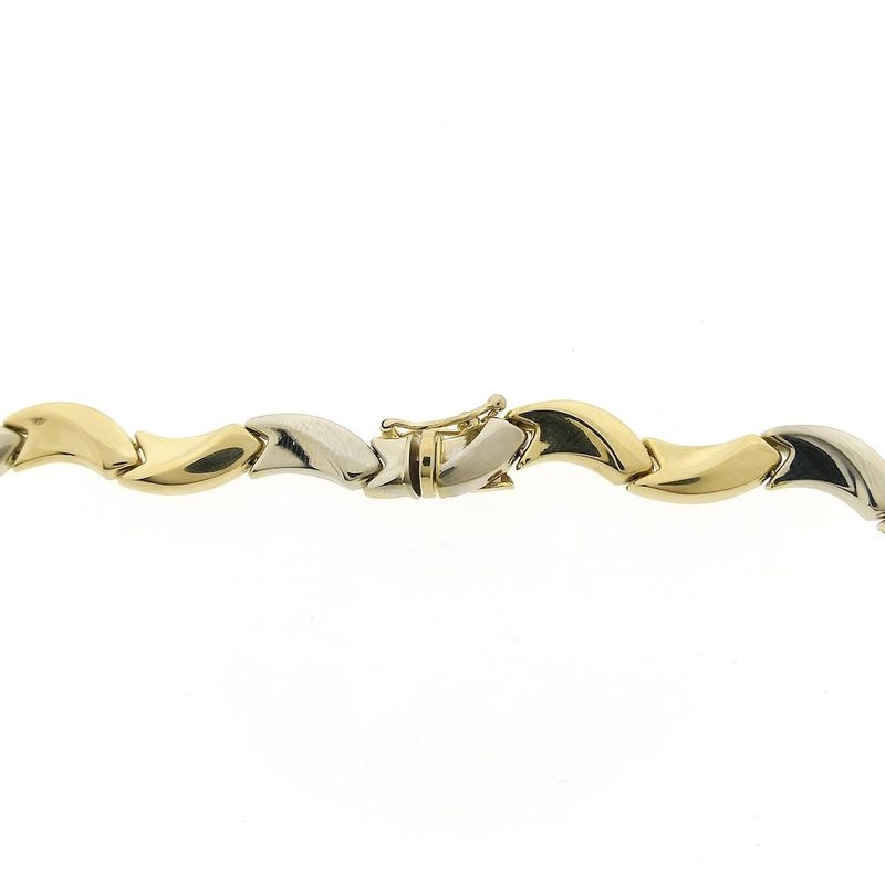 Image 4 of Two-tone gold fantasy link chain | 44 cm