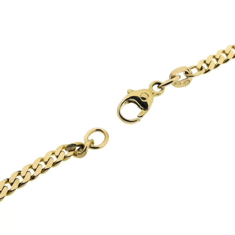 Image 3 of Gold flat gourmet link chain | 41 cm