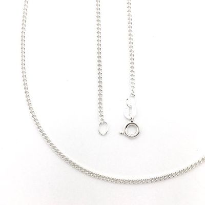 Image 1 of Silver gourmet link chain (suitable for a pendant) | 38 cm