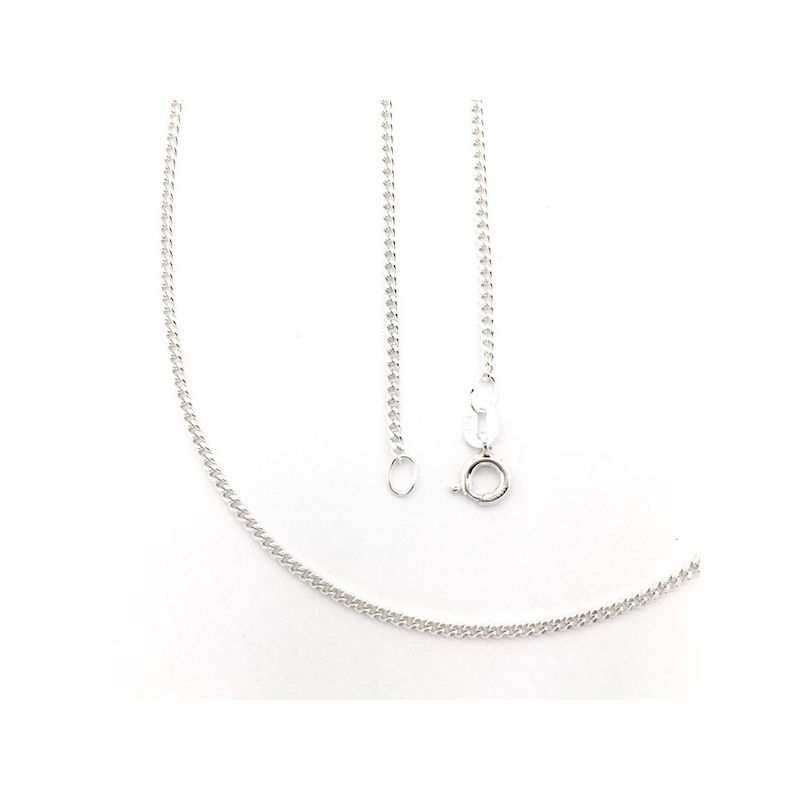 Image 1 of Silver gourmet link chain (suitable for a pendant) | 38 cm