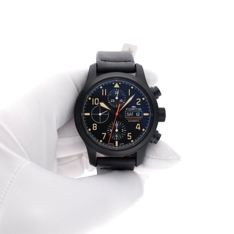 Image 12 of Fortis B-42 'Black Edition' Chronograph 656.18.141; Automatic Men's Watch
