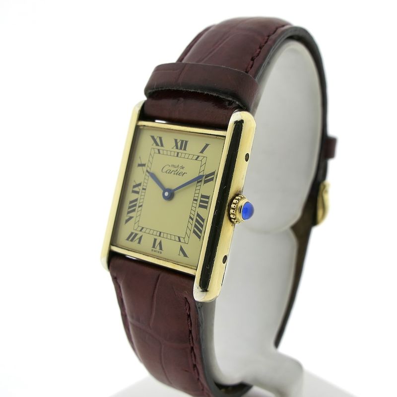 Image 2 of Cartier Tank 'Vermeil' 590005; Unisex horloge