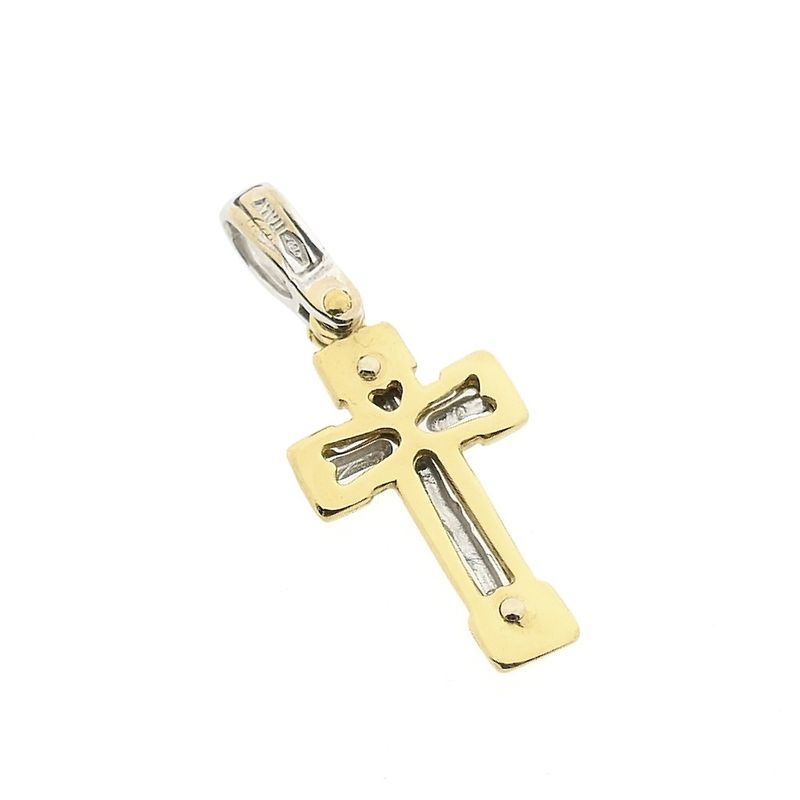 Image 5 of Two-tone gold pendant of a cross