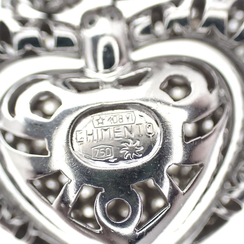 Image 4 of 18-karat white gold heart pendant; Chimento | 3.24 ct. diamond