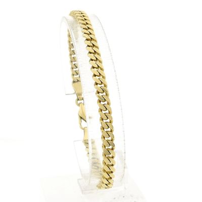 Image 1 of Gold Gourmet Link Bracelet; 14 Karat; 20 cm