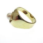 Image 4 of Gold ring with pearl in water symbol