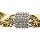 Image 5 of Gold magnum link bracelet with zirconia
