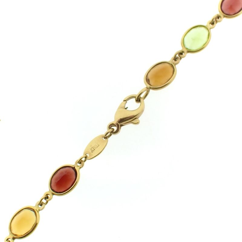 Image 10 of Gold necklace with a mix of gemstones