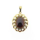 Image 1 of Vintage gold pendant with garnet