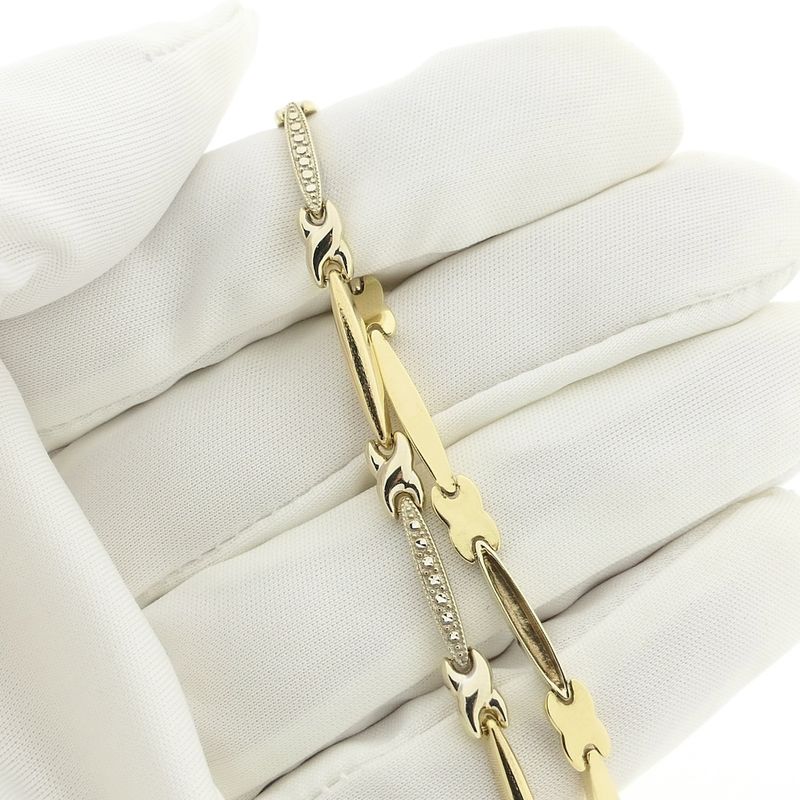 Image 7 of 18K Gold fantasy link bracelet | 19 cm