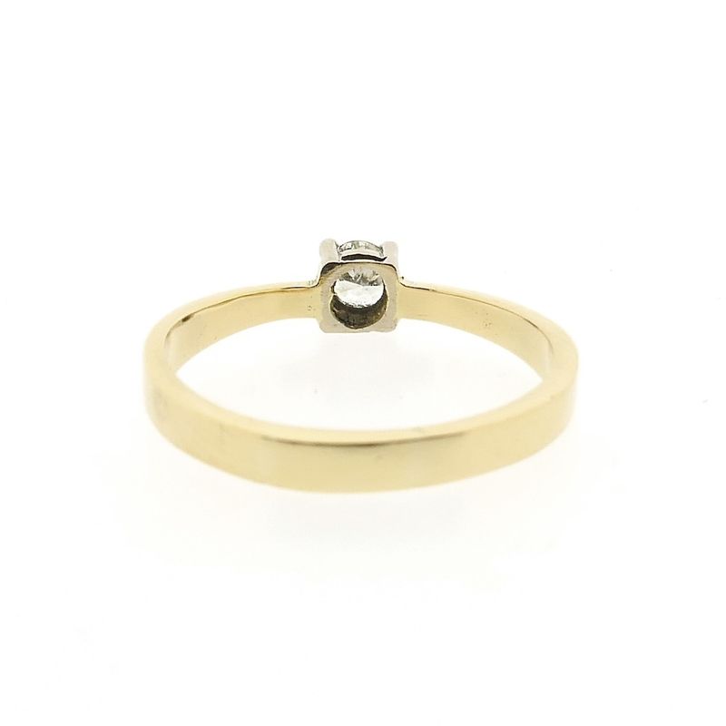 Image 4 of Gold solitaire ring with diamond | 0.18 ct.