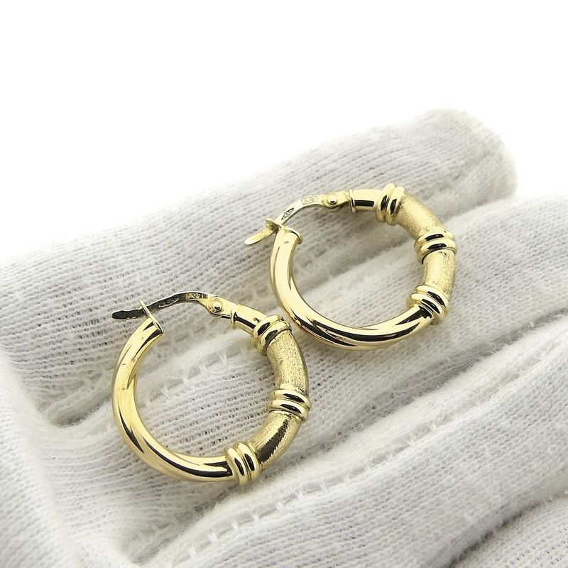 Image 7 of Vintage gold hoop earrings | Ø 21.5 mm