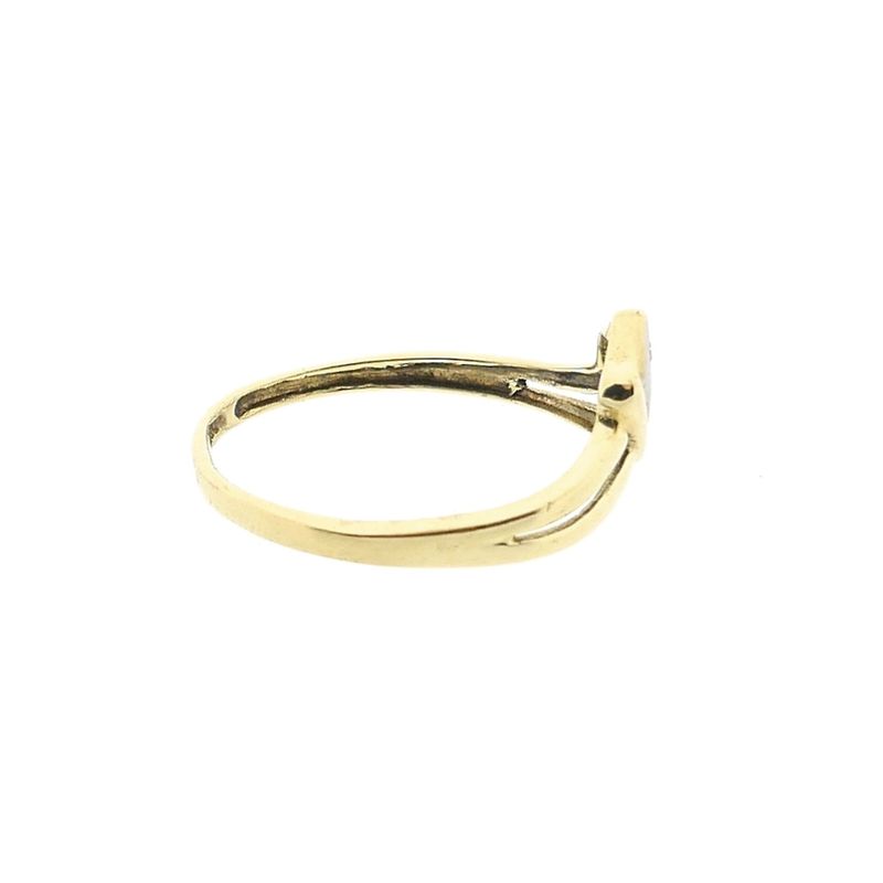 Image 4 of Bicolor gold ring with diamond; 0.005 ct.