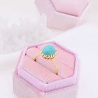 Image 2 of 18 carat gold ring set with turquoise