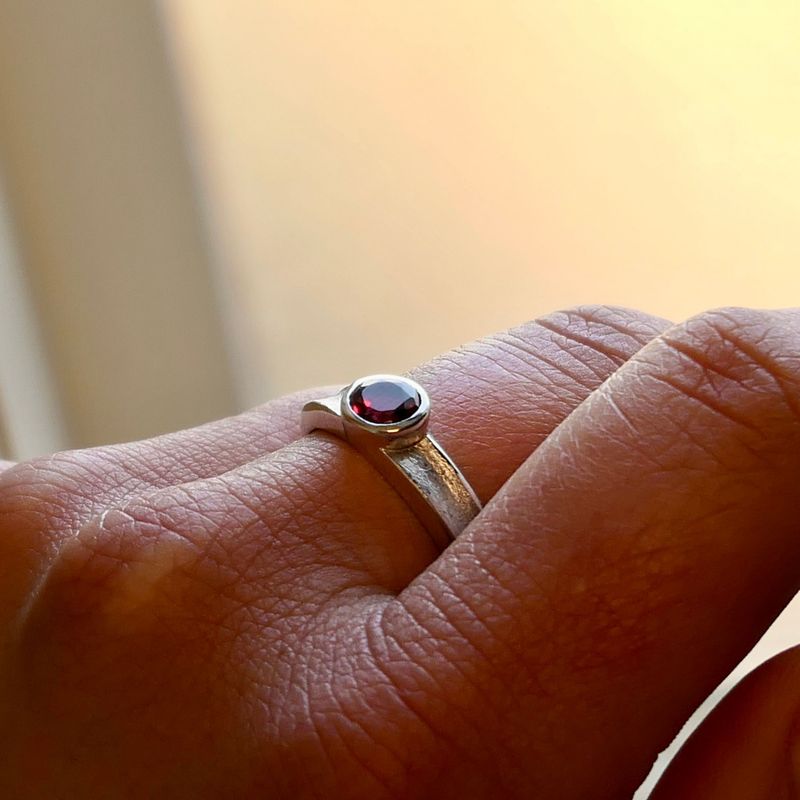 Image 9 of White Gold Ladies' Ring with Pink Spinel
