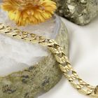 Image 7 of Gold flat gourmet link bracelet; Altinbas | 21.5 cm