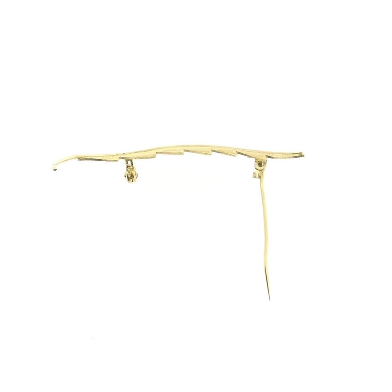 Image 6 of Gold feather brooch