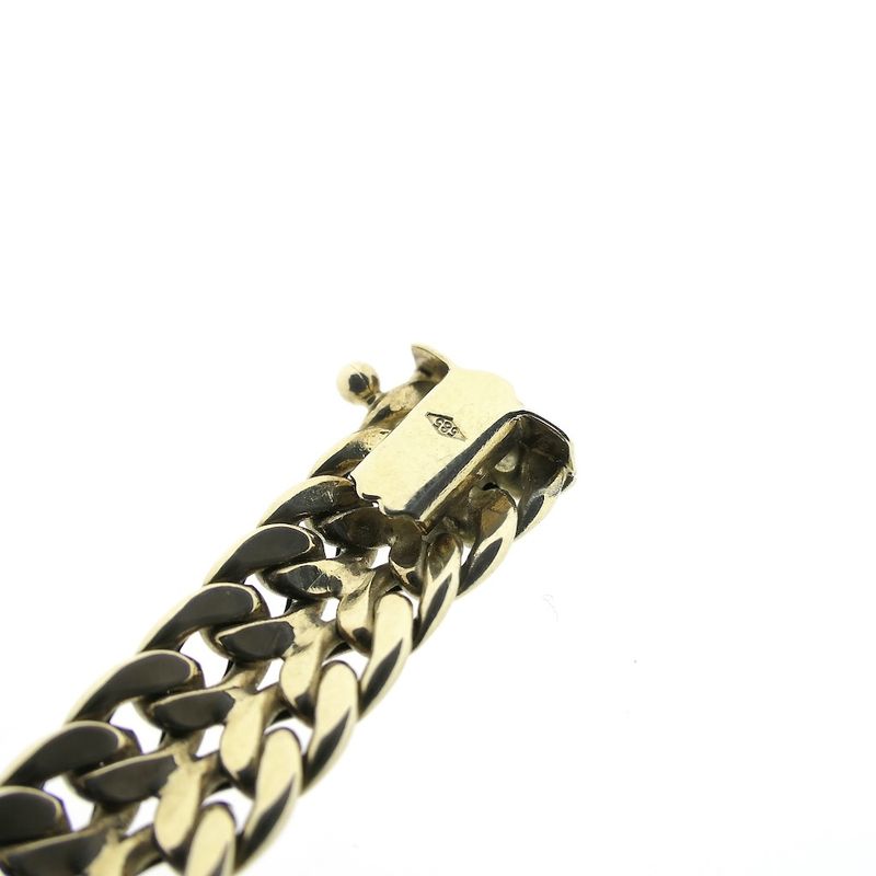 Image 5 of Gold French gourmet link bracelet | 18 cm